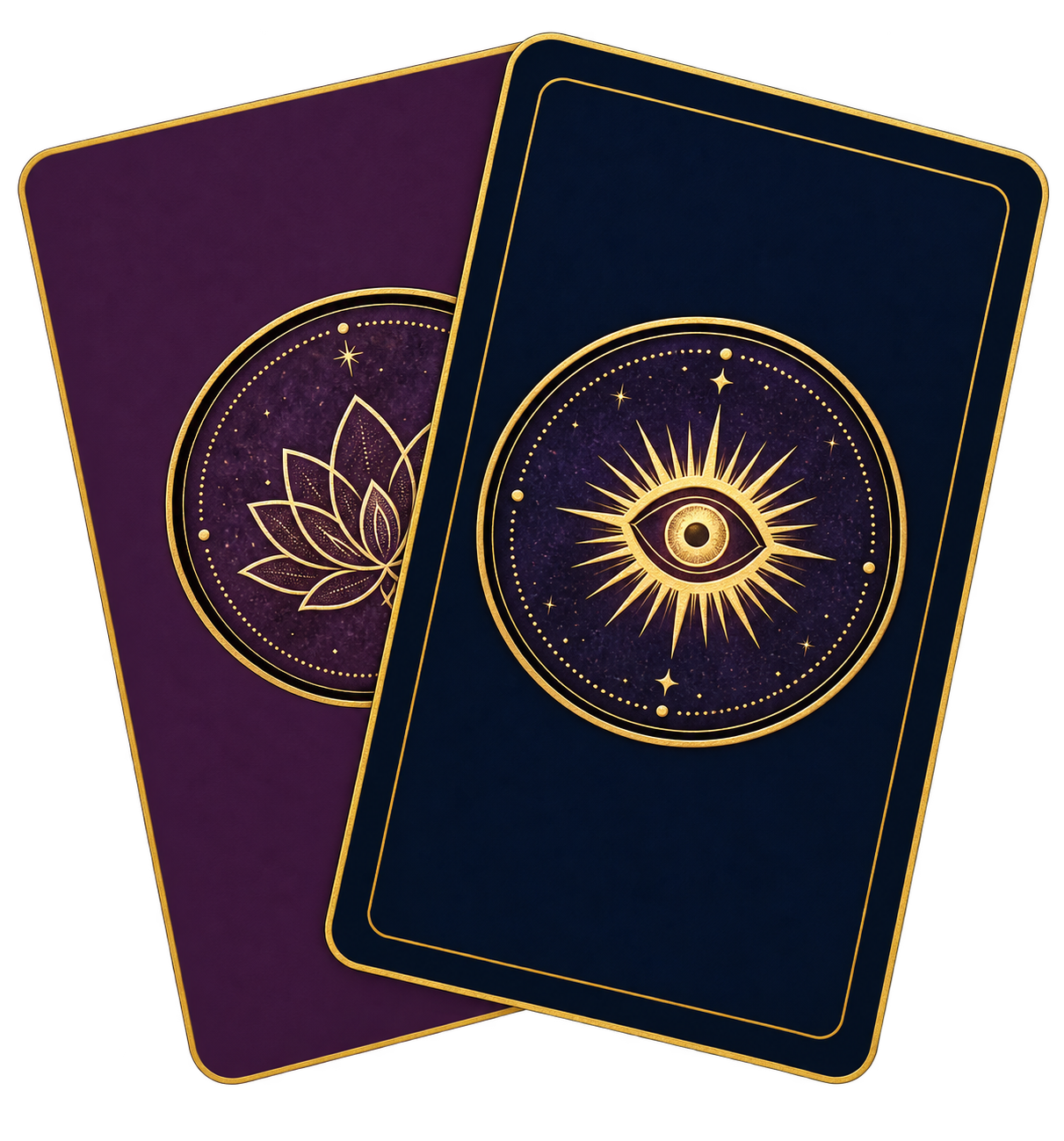 Mystieke tarotkaarten met een gouden oog Tarotkaarten Ankhanja